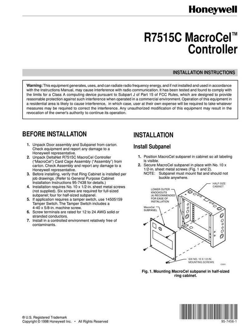 Honeywell R7515C MacroCel User manual