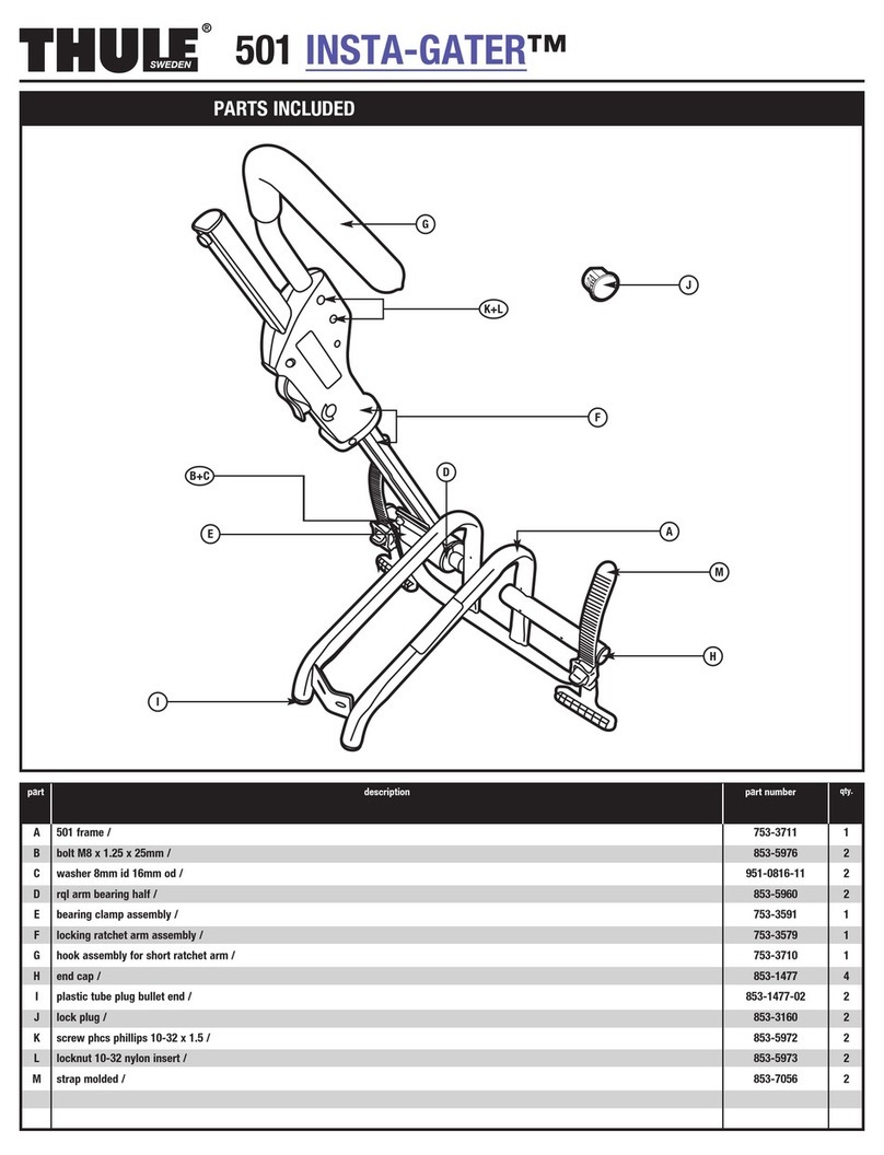 Thule INSTA-GATER 501 installation instructions Thule INSTA-GATER 501 installation instructions