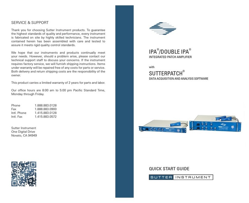 Sutter Instrument IPA User manual