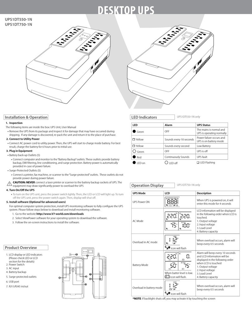 V7 UPS1DT550-1N Guide