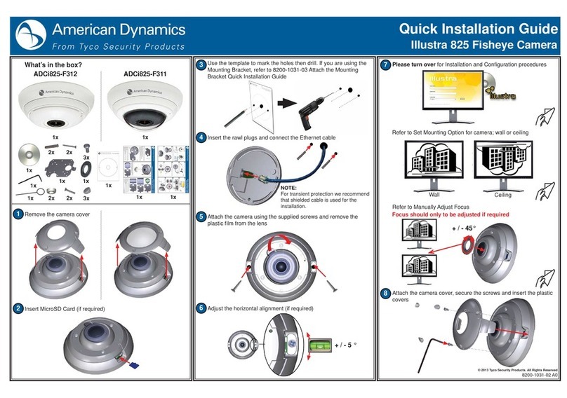 American Dynamics ADCi825-F312 Quick installation guide