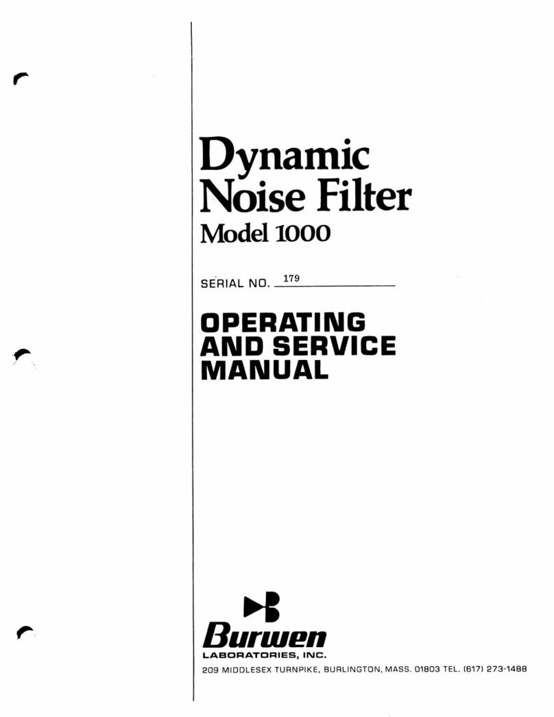 Burwen laboratories 1000 Operating and service manual