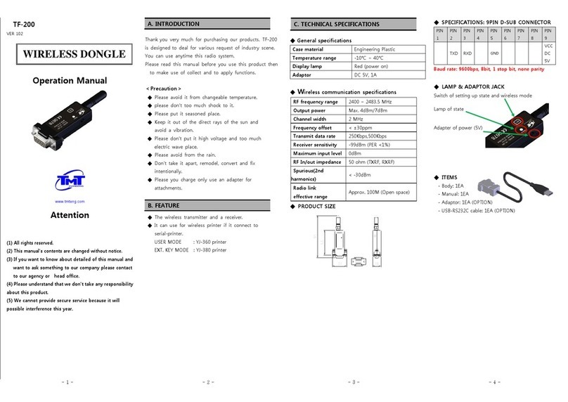 TMT TF-200 Operation manual