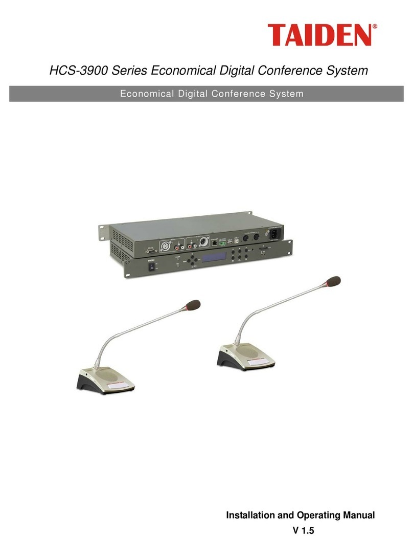 Taiden HCS-3938C Installation and operating manual