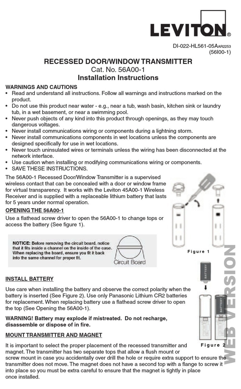Leviton 56A00-1 installation instructions