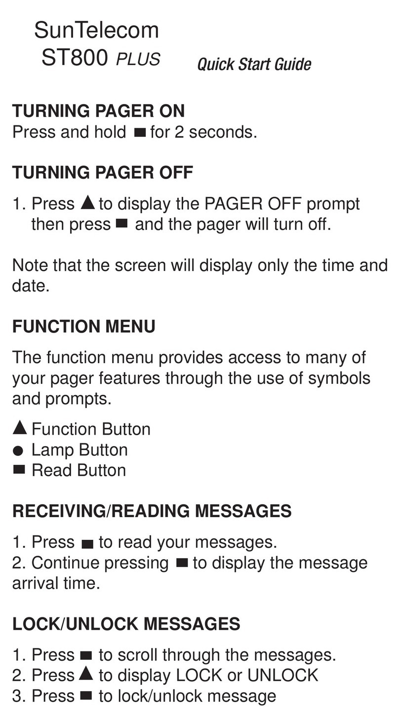 Sun Telecom ST800 PLUS quick start guide