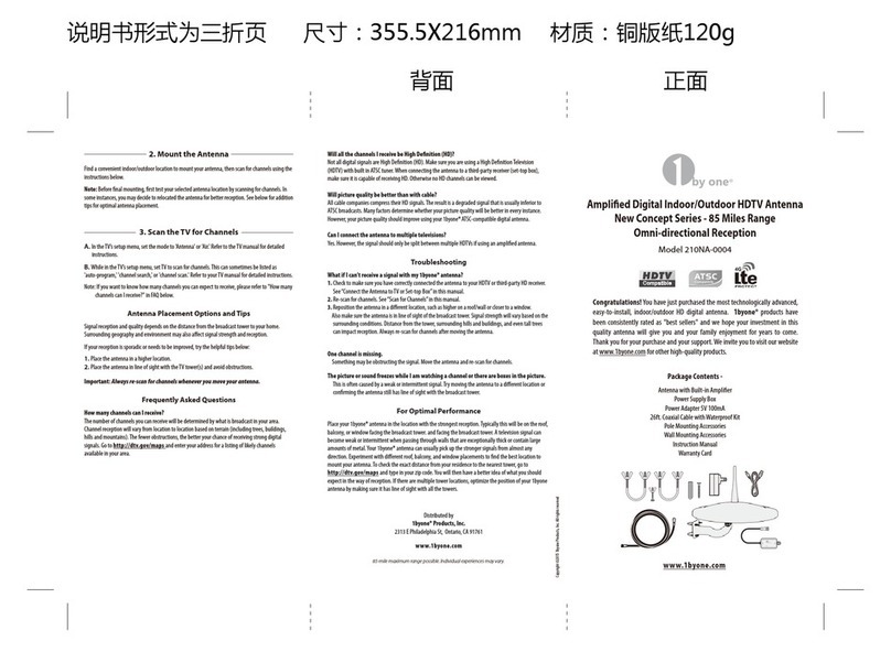1 BY ONE 210NA-0004 User manual