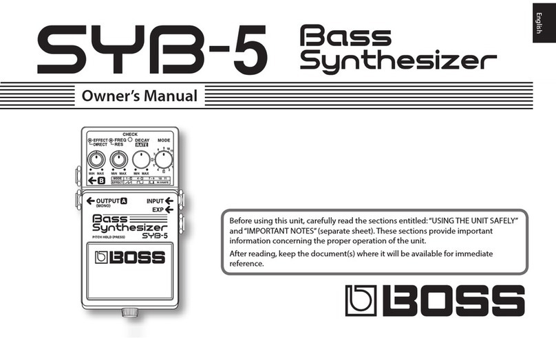 BOSSCO SYB-5 owner's manual