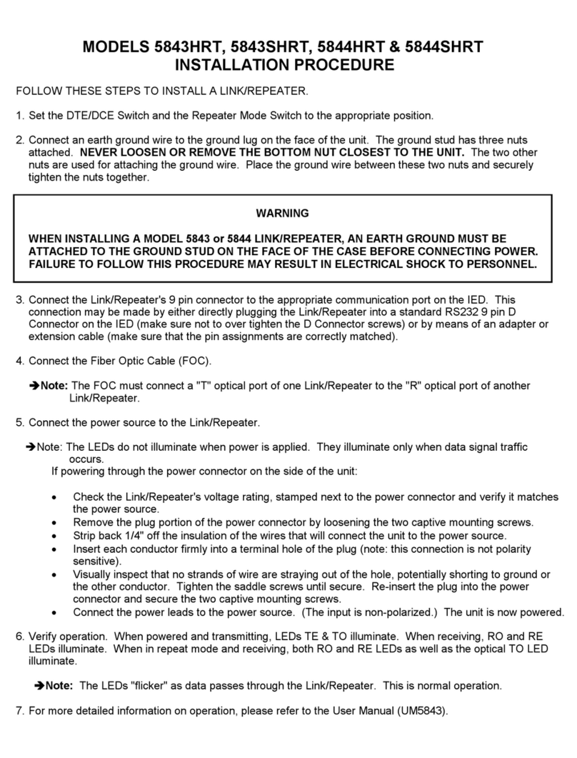 GarrettCom 5843HRT Installation procedures