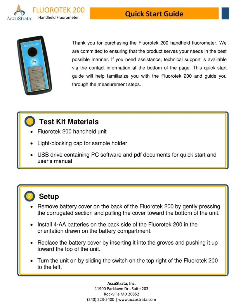 AccuStrata FLUOROTEK 200 quick start guide