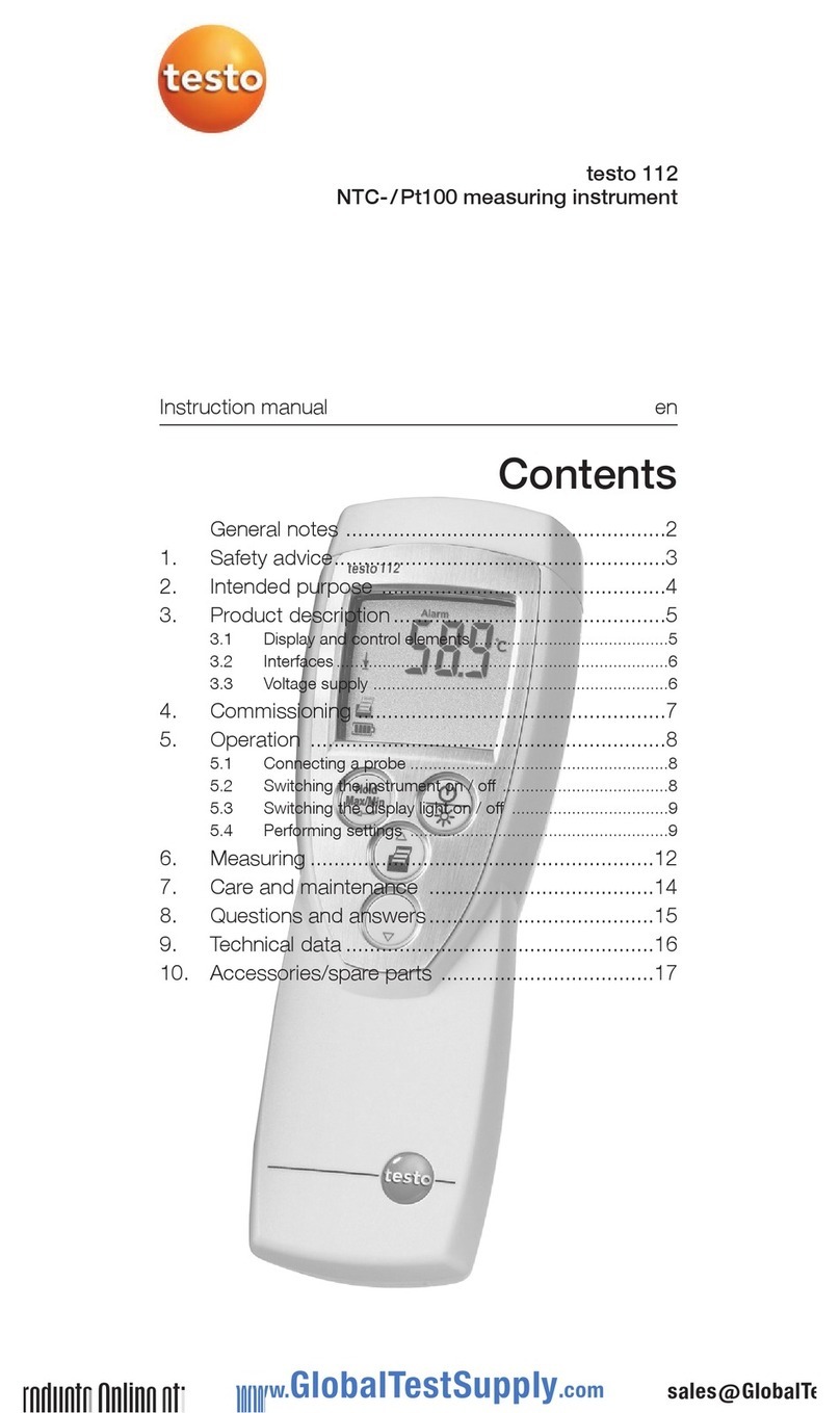 TESTO 112 User manual