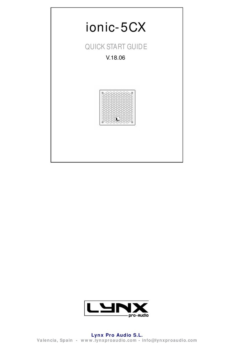 Lynx ionic-5CX User manual