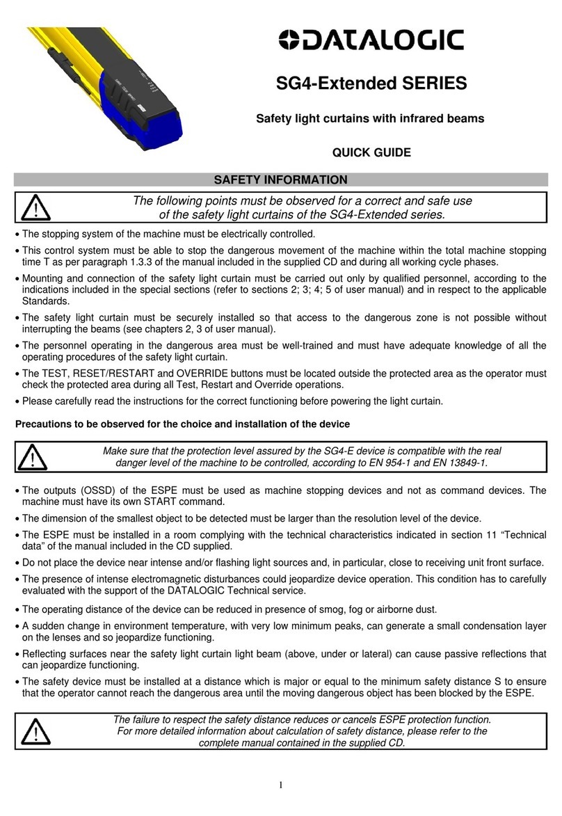 Datalogic SG4-Extended SERIES quick guide