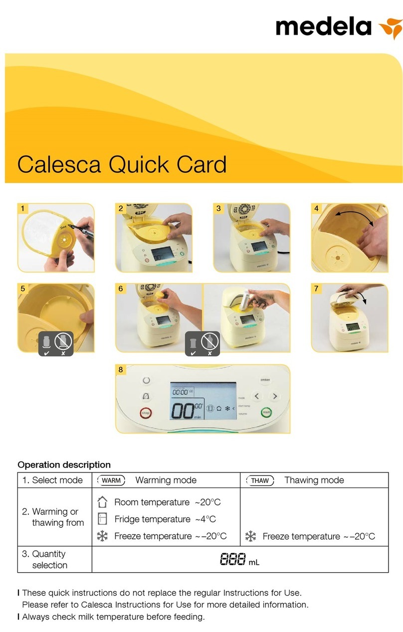 Medela Calesca Quick start card