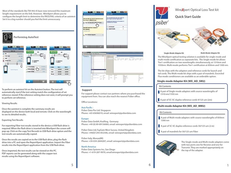 Psiber WireXpert Quick start guides