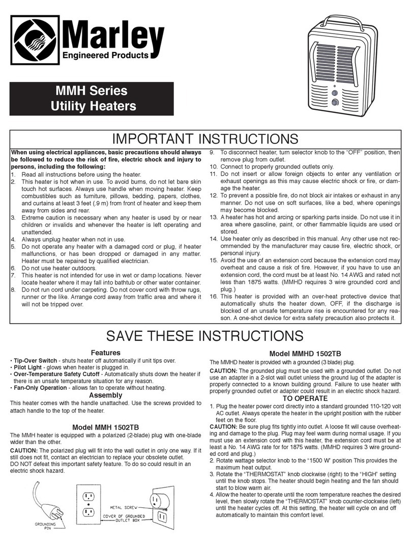 Marley MMHD 1502TB user manual