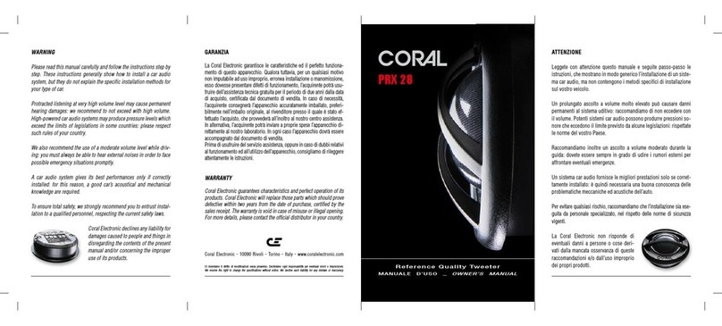 Coral PRX 28 owner's manual