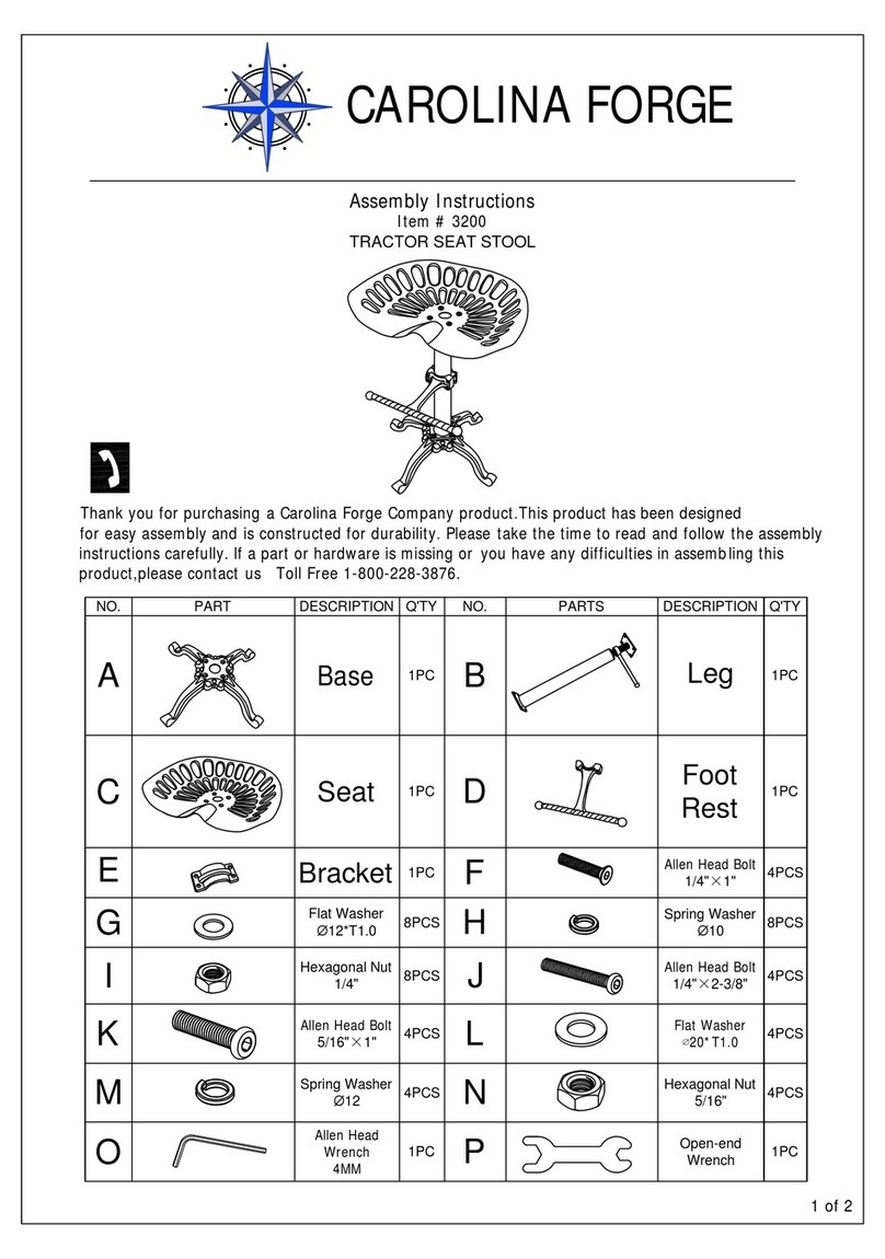 Carolina Forge 3200 Assembly instructions