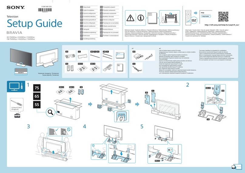 Sony KD-75XD85 Series Setup guide