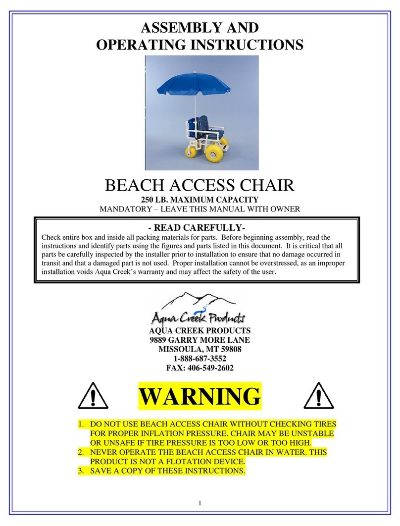 Aqua Creek Beach Access Chair User manual