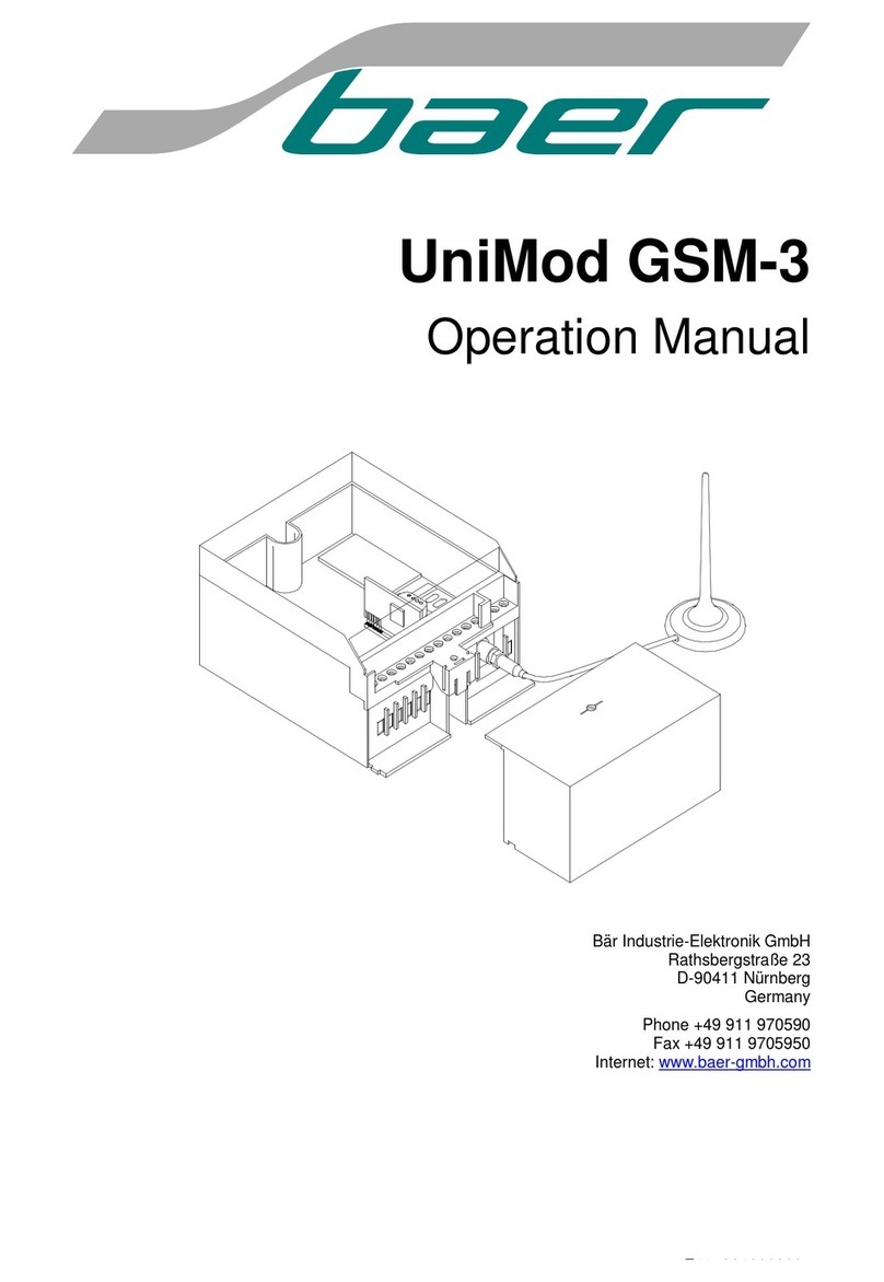 Baer UniMod GSM-3 User manual