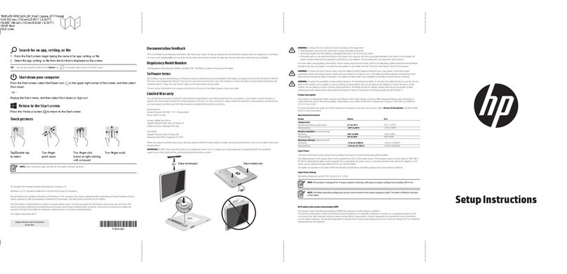 HP ElitePad 1000 G2 Manual