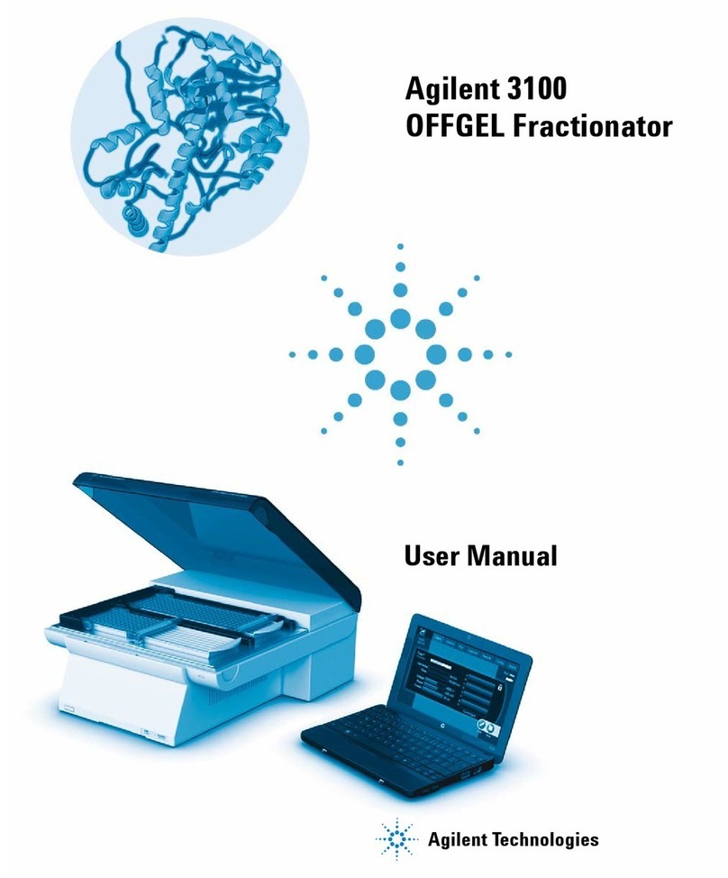 Agilent Technologies 3100 OFFGEL Fractionator User manual Agilent Technologies 3100 OFFGEL Fractionator User manual