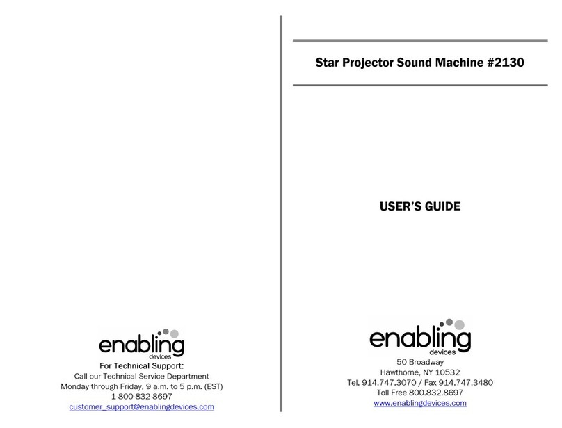 Enabling Devices Star Projector Sound Machine User manual