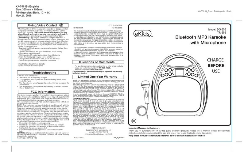 eKids DG-556 User manual
