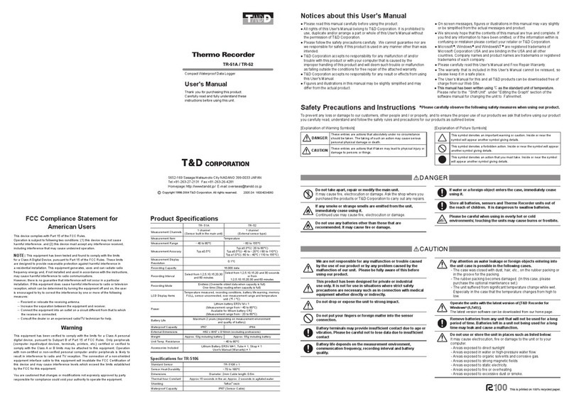 T&D TR-51A user manual