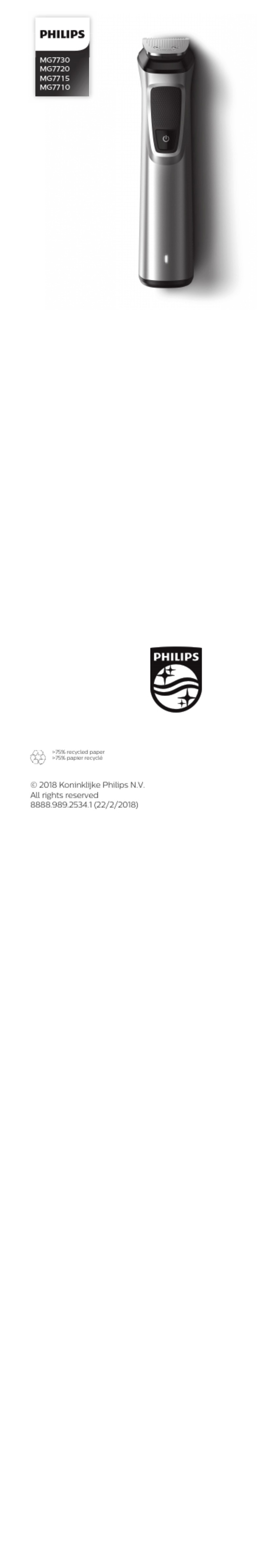 Philips MG7730 User manual