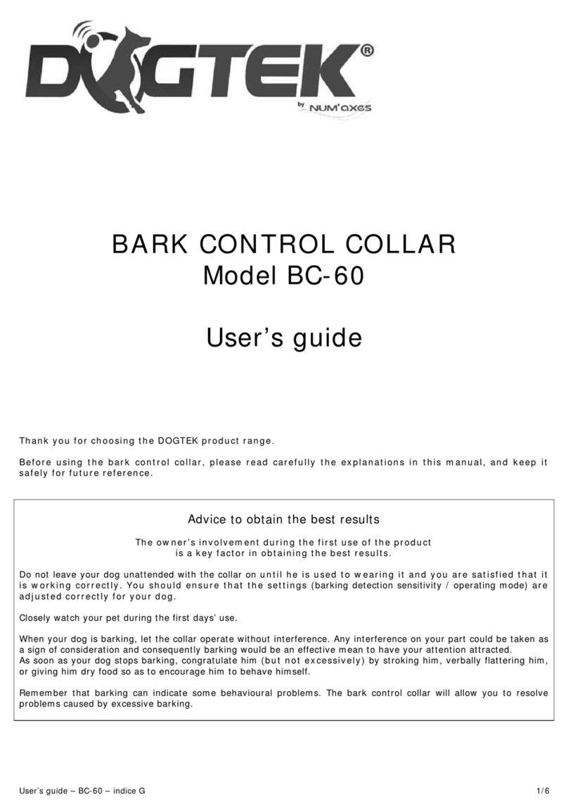 Num'axes Dogtek BC-60 User manual Num'axes Dogtek BC-60 User manual