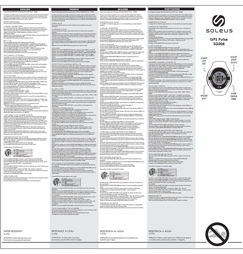 Soleus Air SG008 User manual