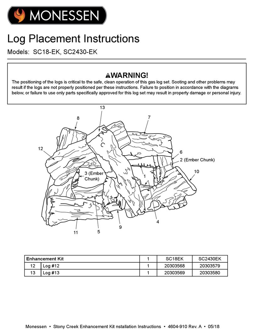 Monessen Hearth SC18-EK User manual Monessen Hearth SC18-EK User manual