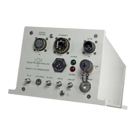 Cross Technologies 4116-T21-310212 User manual Cross Technologies 4116-T21-310212 User manual