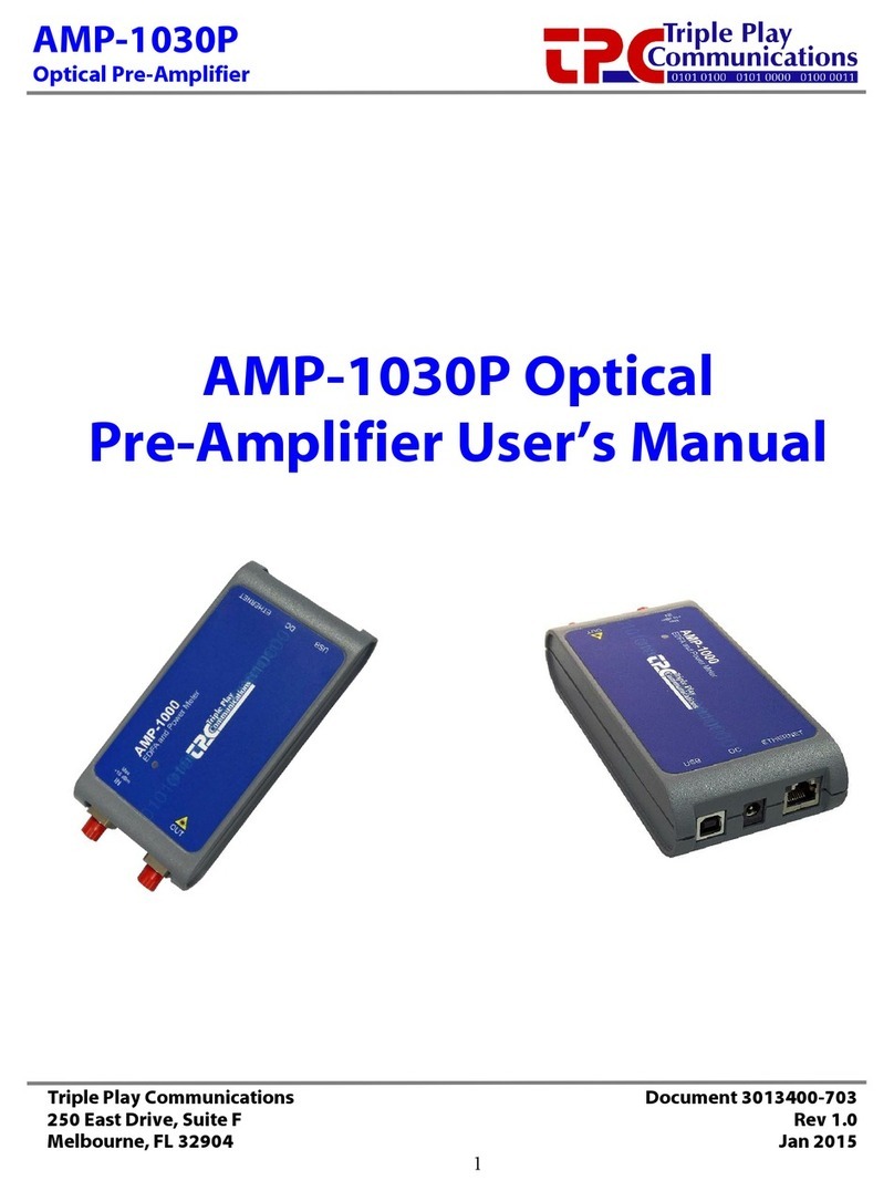 Triple Play Communications AMP-1030P user manual