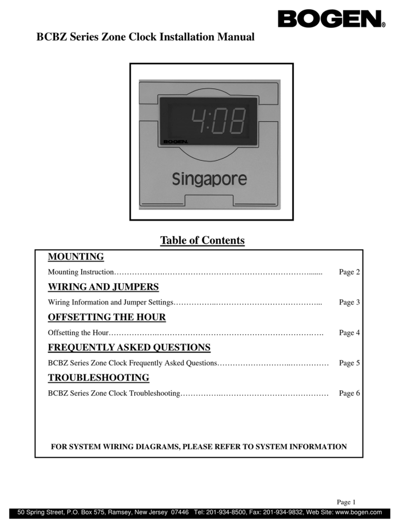Bogen BCBZ Series User manual