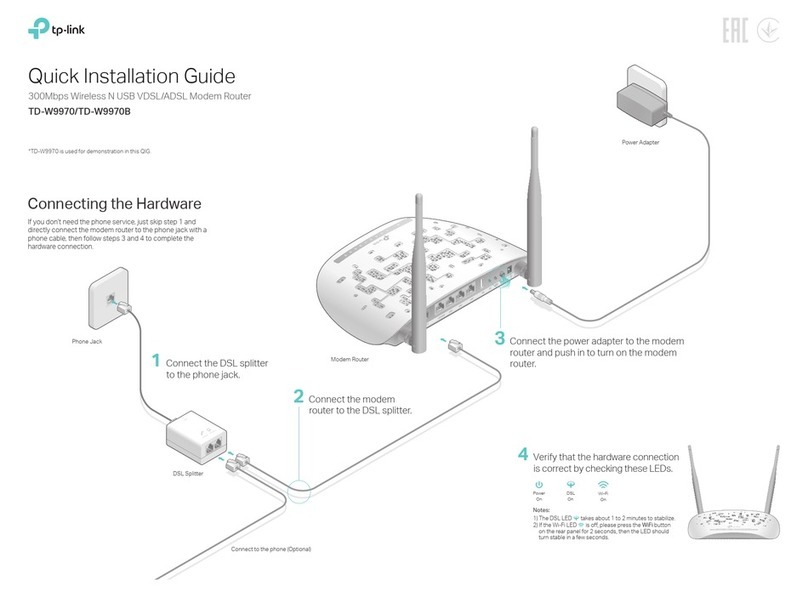 TP-Link TD-W9970B User manual