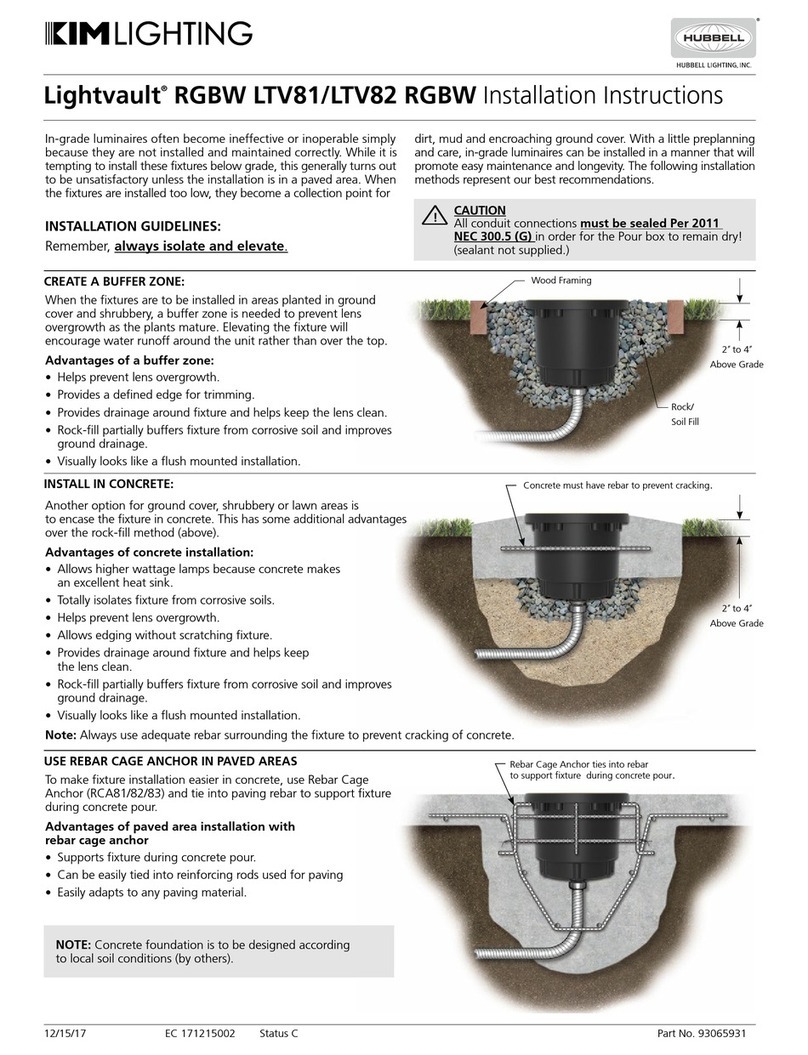 kim lighting Lightvault RGBW LTV81 installation instructions