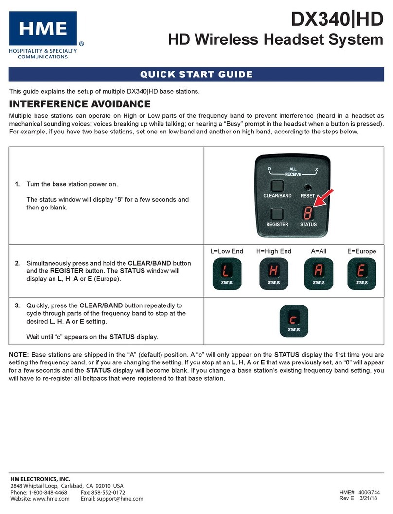 HME DX340 HD quick start guide