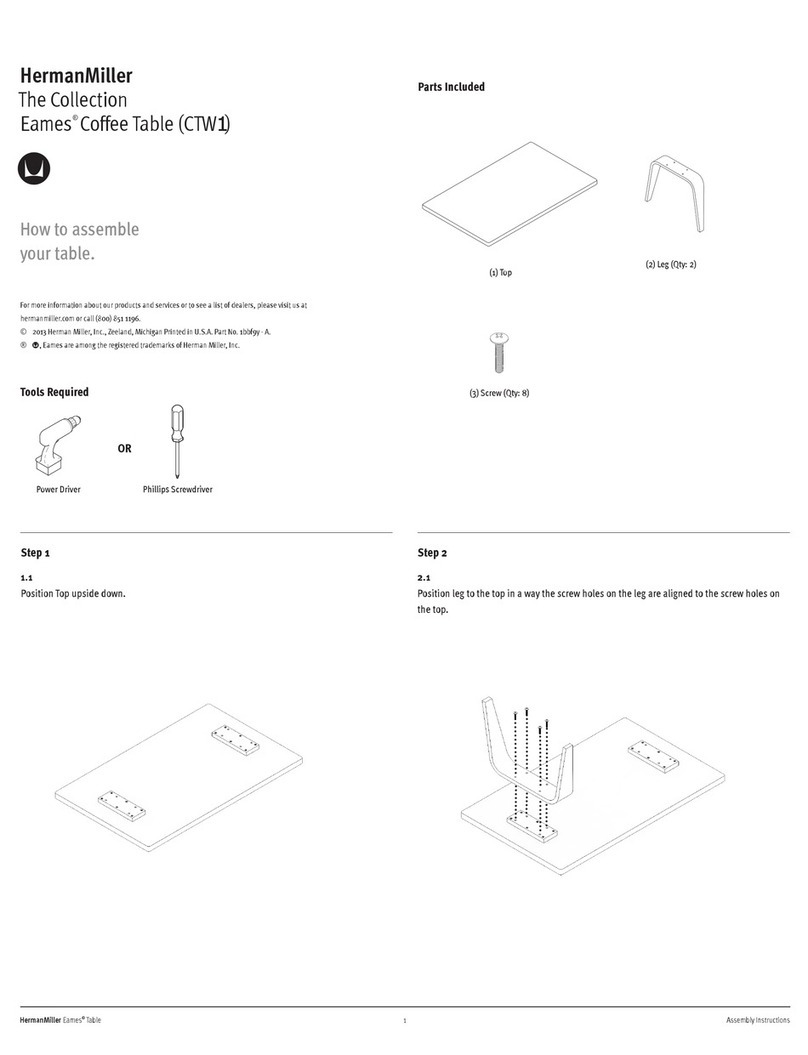Herman Miller Eames Coffee Table Assembly instructions