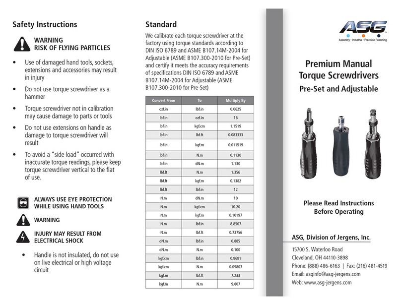 ASG Pre-Set User manual