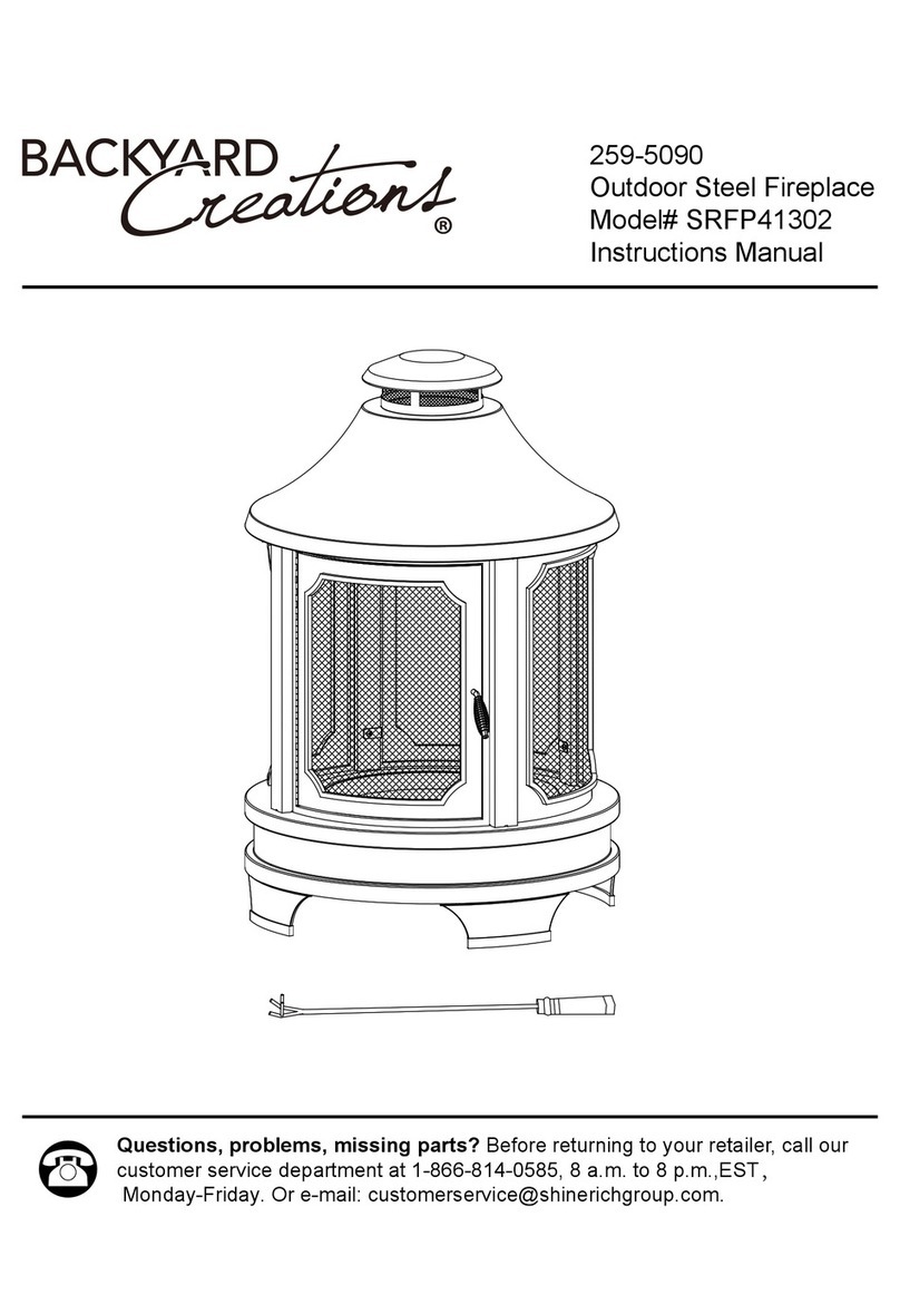 Backyard Creations SRFP41302 instruction manual
