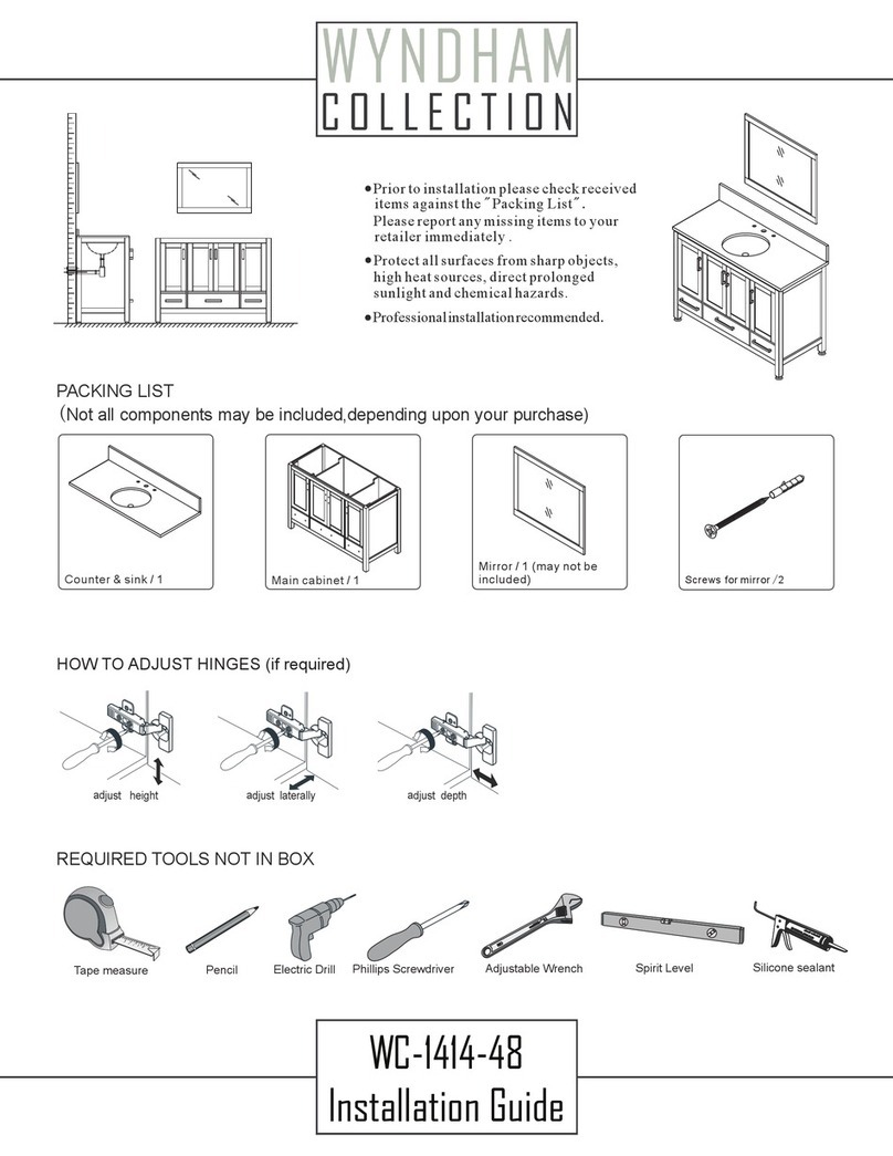 Wyndham Collection WC-1414-48 Installation instructions manual Wyndham Collection WC-1414-48 Installation instructions manual