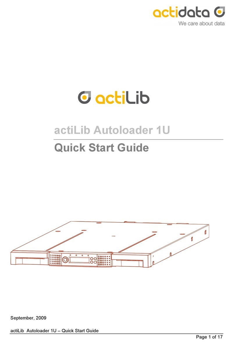 Actidata actiLib Autoloader 1U Quick start guides Actidata actiLib Autoloader 1U Quick start guides