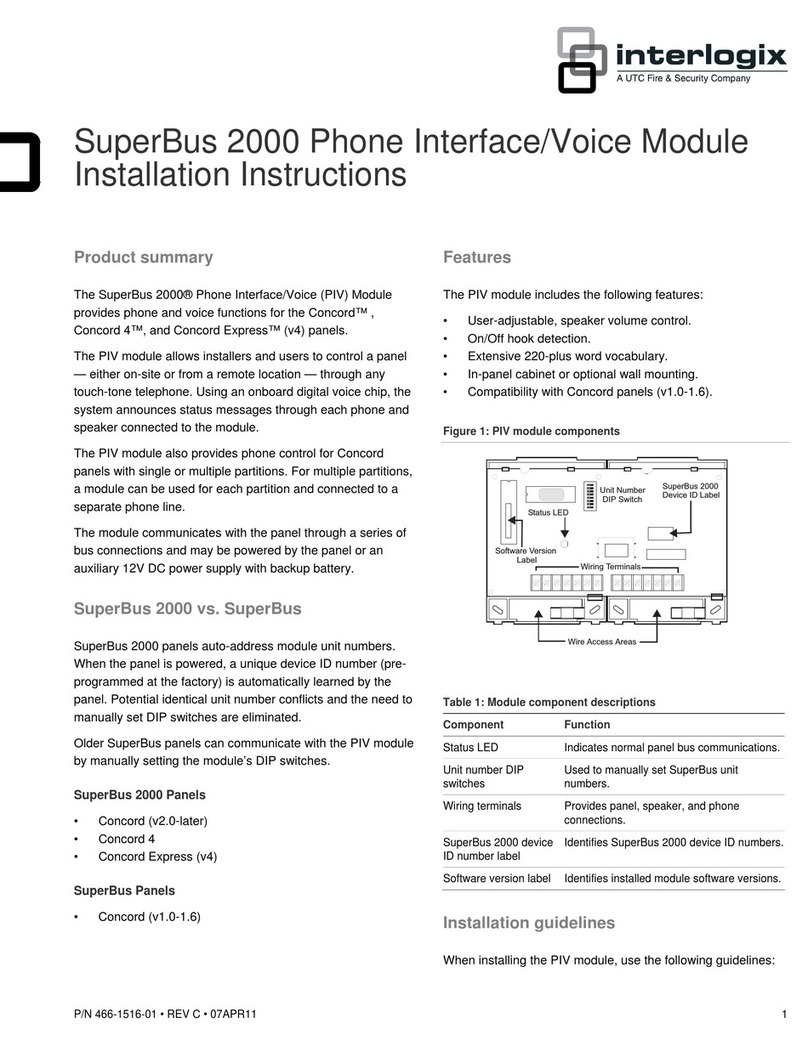Interlogix SuperBus 2000 PIV User manual