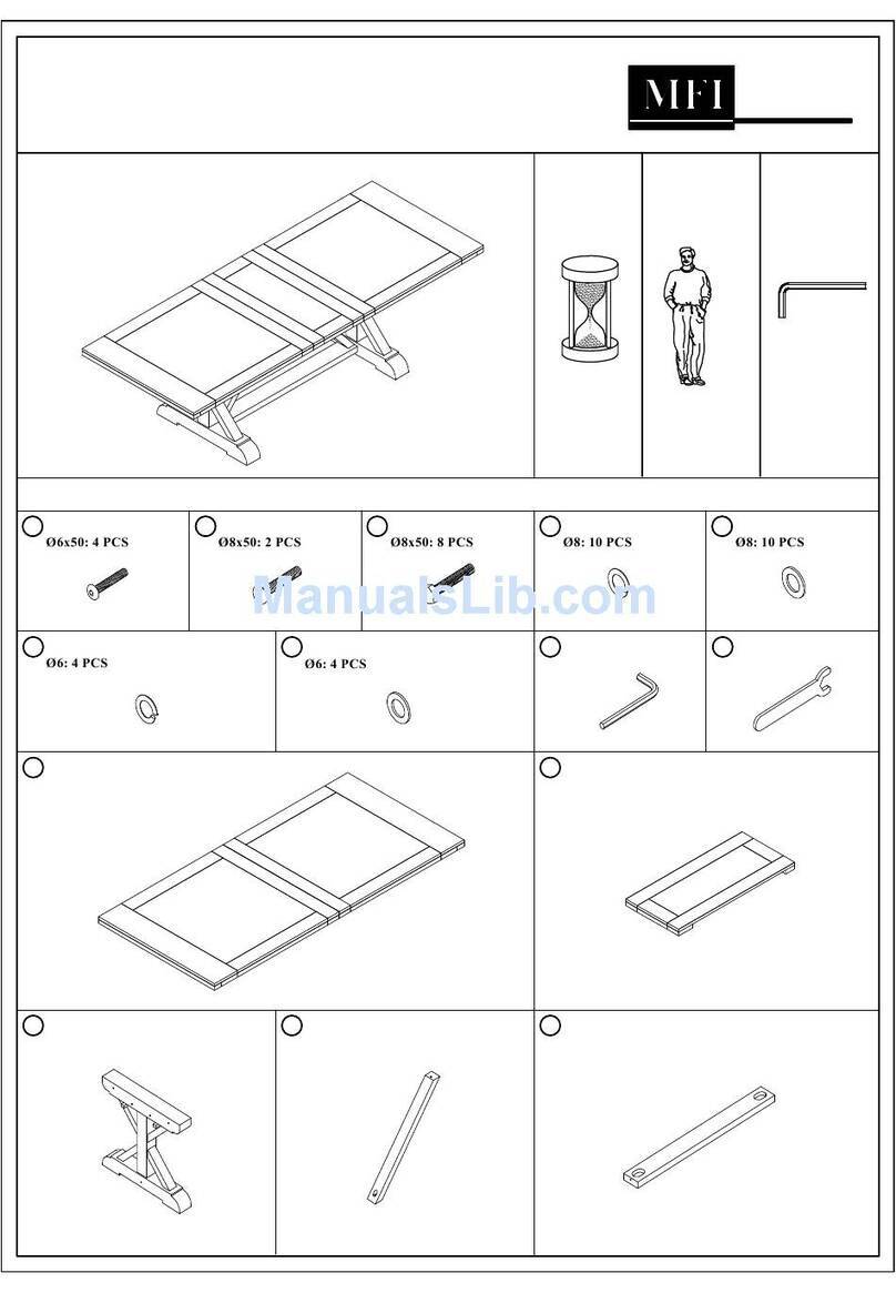 Modus Furniture International CAMERON TABLE Assembly instructions