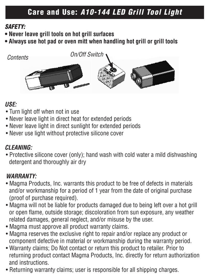 Magma A10-144 Care and use guide