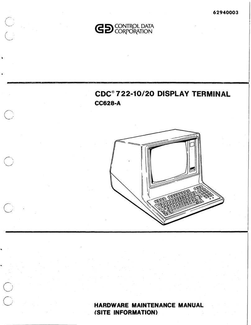 Control Data Corporation CDC 722-10 Owner's manual