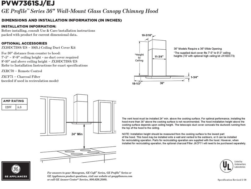GE Profile PVW7361SJ installation instructions